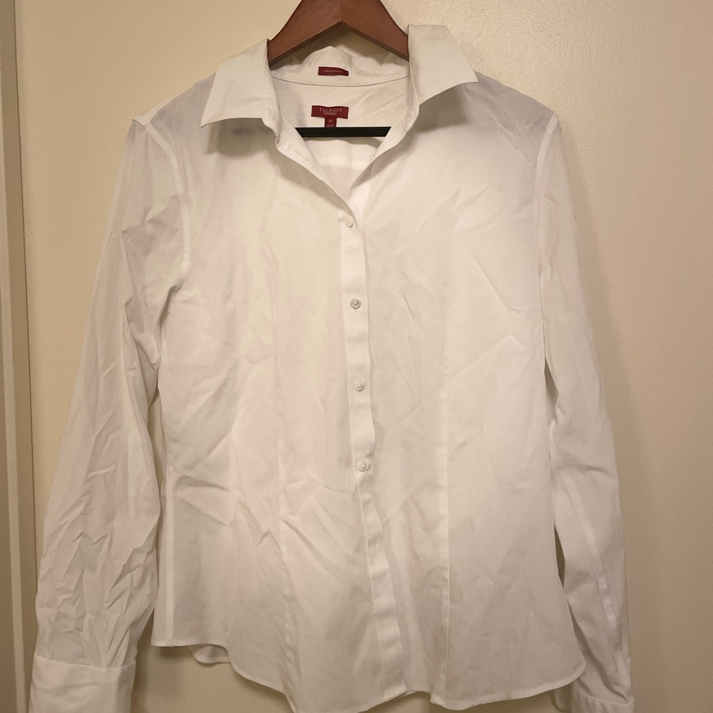 Talbots Crisp White Dress Shirt for Men